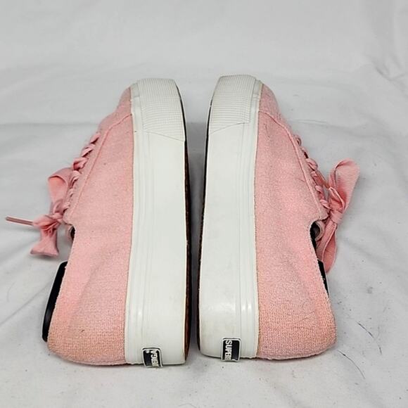 SUPERGA STYLE PLATFORM SNEAKER WOOL PINK WOMAN'S SIZE 8.0 WIDE IN GUC VERY CUTE - Picture 9 of 16